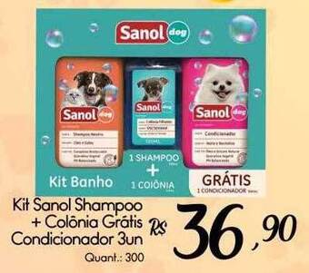 Giassi Supermercados Kit sanol shampoo + colônia gratis condicionador oferta