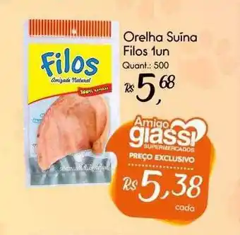 Giassi Supermercados Orelha suina filos oferta