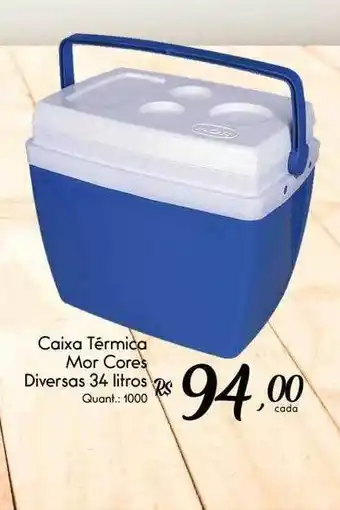 Giassi Supermercados Caixa térmica mor cores diversas 34 litros oferta
