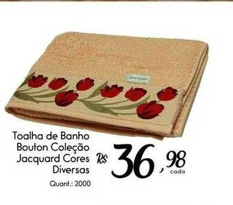 Giassi Supermercados Toalha de banho bouton coleção jacquard cores diversas oferta