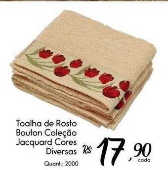Toalha de rosto bouton coleção jacquard cores diversas
