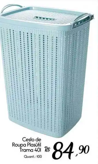 Giassi Supermercados Cesto de roupa plasútil trama 40l oferta