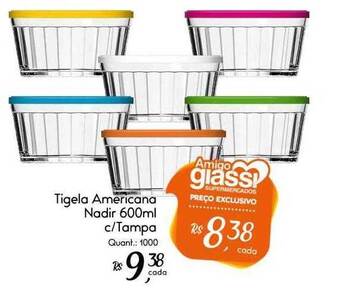 Tigela americana nadir 600ml c tampa