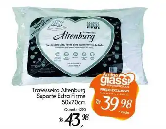 Travesseiro altenburg suporte extra firme 50x70cm