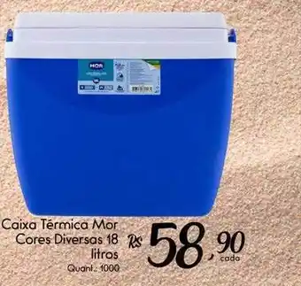 Giassi Supermercados Caixa térmica mor cores diversas 18 litros oferta