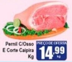 Higa's Supermercado Pernil c/Osso e Corte Caipira 1kg oferta