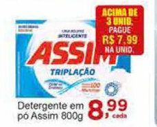 Rossi Supermercado Detergente em po Assim 800g oferta