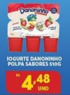 Atacadão Centro Sul Iogurte Danoninho Polpa Sabores 510g oferta