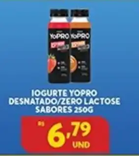 Atacadão Centro Sul Iogurte Yopro Desnatado/ Zero Lactose sabores 250g oferta