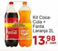 Rossi Supermercado Kit Coca Cola + Fanta laranja 2L oferta