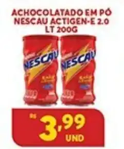 Atacadão Centro Sul Achocolatado em po Nescau Actigen 2.0 lt 200g oferta