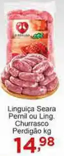 Rossi Supermercado Linguica Seara Pernil ou Ling. Churrasco Perdigao 1kg oferta