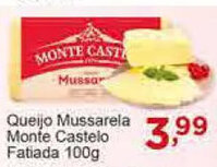 Rossi Supermercado Queijo Mussarela Monte Castelo fatiada 100g oferta