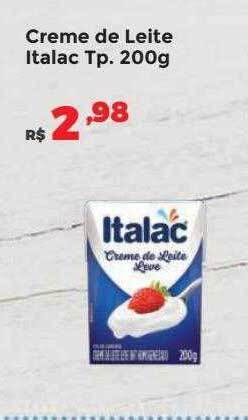 Villarreal Supermercados Creme de leite italac tp oferta