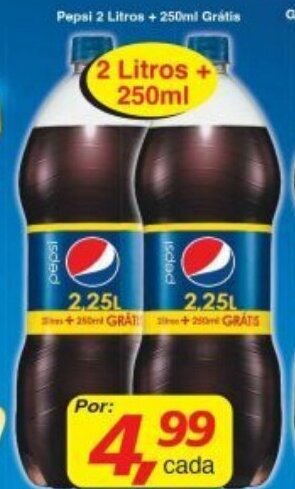 Supermercados Guanabara Pepsi 2L + 250ml Gratis oferta