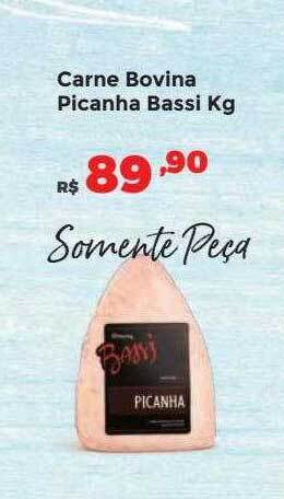 Villarreal Supermercados Carne bovina picanha bassi kg oferta