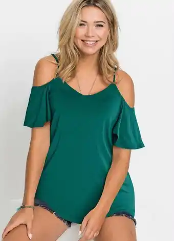 Posthaus Bonprix - blusa de alcinha ombro de fora verde oferta