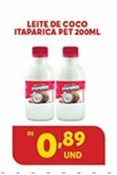 Atacadão Centro Sul Leite de Coco Itaparica Pet 200ml oferta