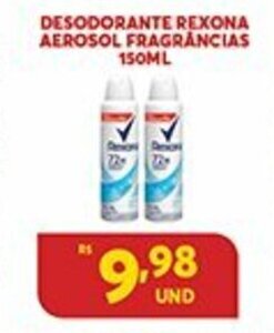 Atacadão Centro Sul Desodorante rexona Aerosol Fragrancias 150ml oferta