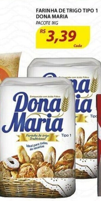 Assaí Atacadista Farinha de trigo tipo 1 Dona Maria 1kg oferta