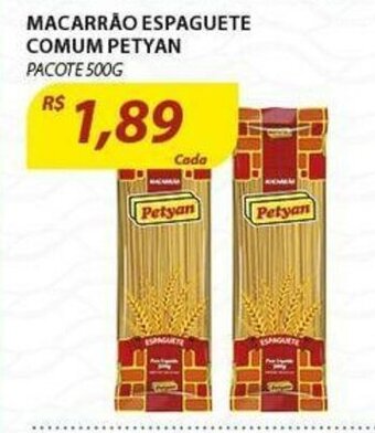 Assaí Atacadista Macarrao Espaguete comum Petyan 500g oferta