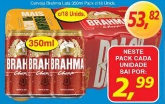 Supermercados Guanabara Cerveja Brahma Lata 350ml Pack c/18 unids oferta