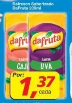 Supermercados Guanabara Refresco Saborizado DaFruta 200ml oferta