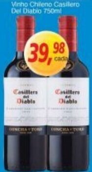 Supermercados Guanabara Vinho Chileno Casillero del Diablo 750ml oferta