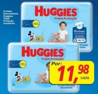 Supermercados Guanabara Fraldas Descartaveis Huggies Tripla Protecao Jumbinho oferta