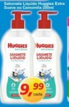 Supermercados Guanabara Sabonete Liquido Huggies Extra Suave ou Camomilla 200ml oferta