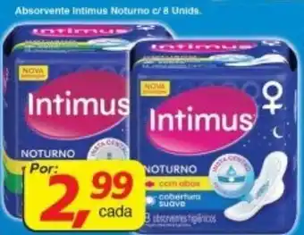 Supermercados Guanabara Absorvente Intimus Noturno c/ 8 unids. oferta