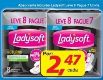 Supermercados Guanabara Absorvente Noturno Ladysoft Leve 8 Pague 7 unids. oferta
