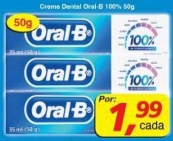 Supermercados Guanabara Creme Dental Oral B 100% 50g oferta