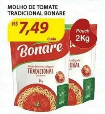 Assaí Atacadista Molho de Tomate Tradicional Bonare 2kg oferta