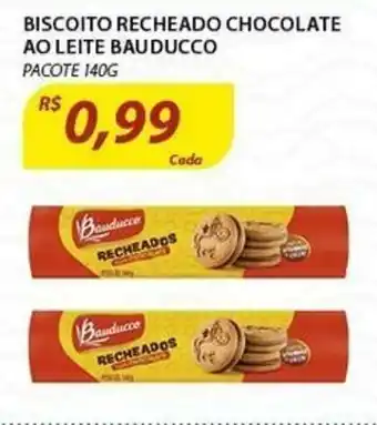 Assaí Atacadista Biscoito Recheado Chocolate Ao Leite Bauducco 140g oferta