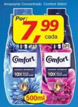 Supermercados Guanabara Amaciante Concentrado Comfort 500ml oferta