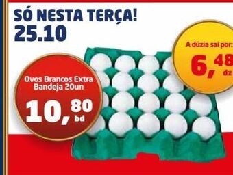 Tenda Atacado Ovos brancos extra bandeja oferta