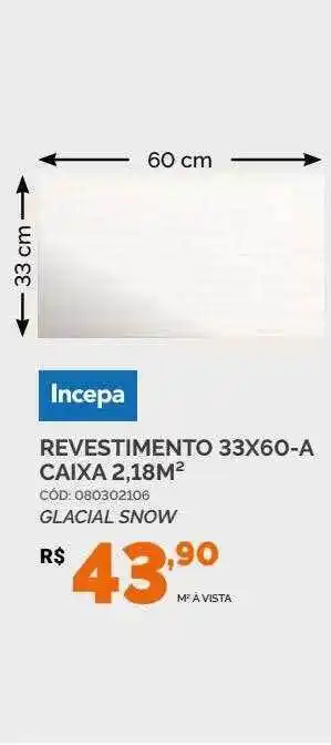 Carajás Incepa revestimento 33x60-a caixa 2.18m2 oferta