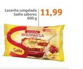 Sonda Lasanha congelada sadia sabores oferta