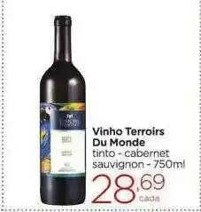 Vinho terroirs du monde tinto - cabernet sauvignon