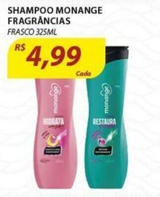 Assaí Atacadista Shampoo Monange Fragrancias 325ml oferta