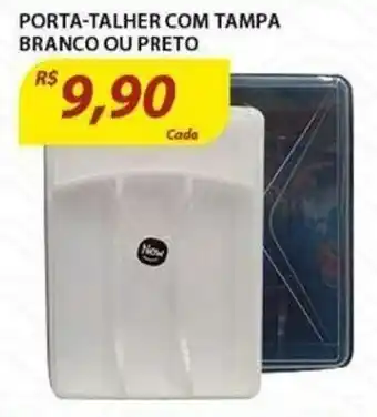 Assaí Atacadista Porta Talher com Tampa Branco ou Preto oferta