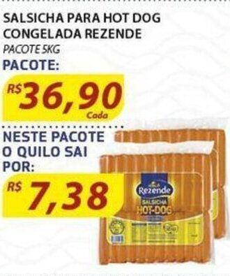 Assaí Atacadista Salsicha Para Hot Dog Congelada Rezende 5kg oferta