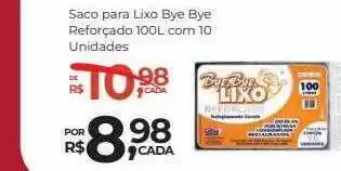 Saco para lixo bye bye reforçado com 10