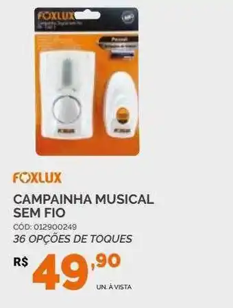 Foxlux campainha musical sem fio