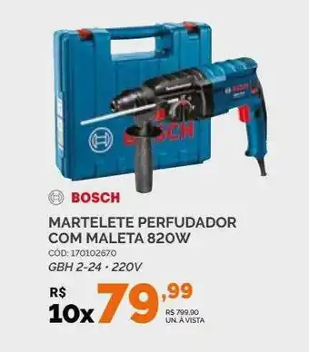 Martelete perfudador com maleta 820w bosch