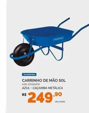 Carrinho de mão 50l tramontina