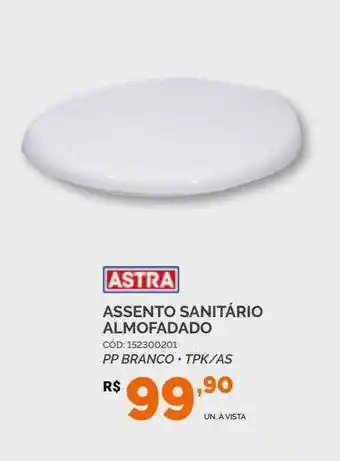 Assento sanitario almofadado astra