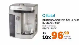 Purificador de água due immaginare ibbl