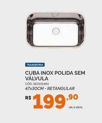 Carajás Cuba inox polida sem válvula tramontina oferta